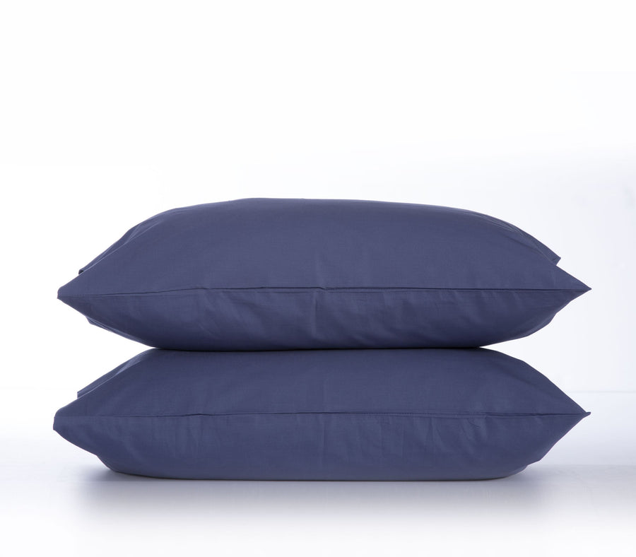 Σετ Μαξιλαροθήκες 2τμχ Βαμβακερές Μπλε Σκούρο Basic 52X72 Nef-Nef Homeware