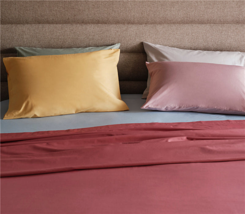 Μεμονωμένο Σεντόνι Υπέρδιπλο Βαμβακερό Κεραμυδί Με Λάστιχο Basic 160Χ200+30  Nef-Nef Homeware