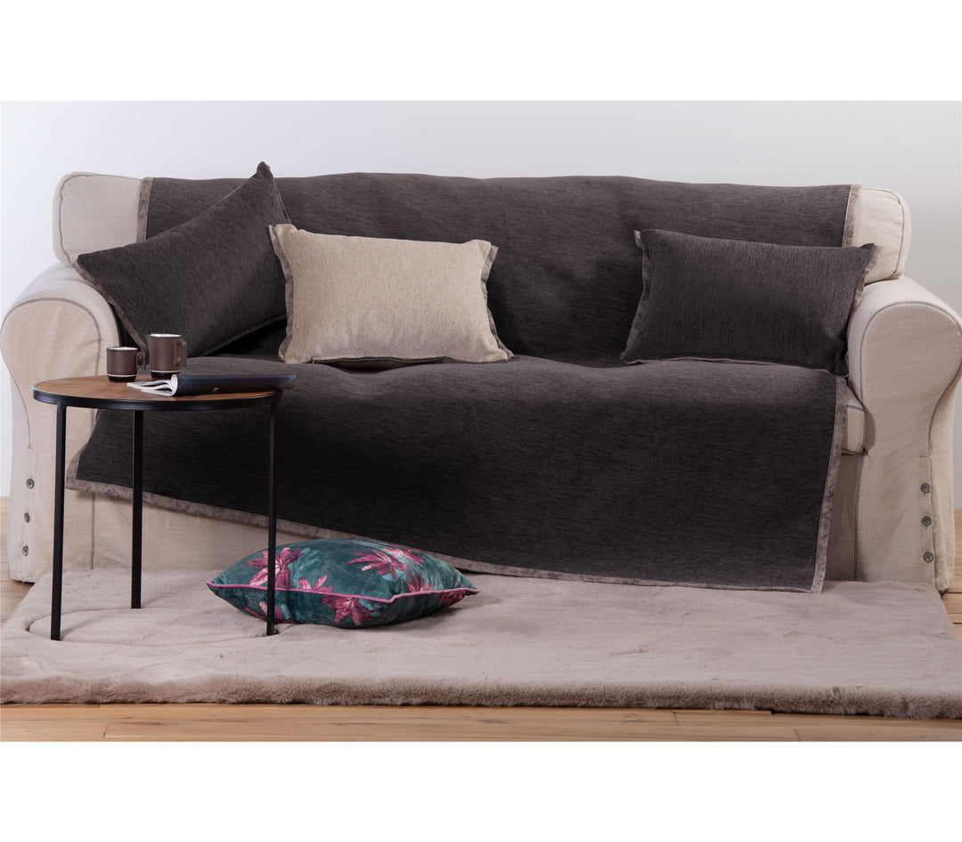 Ριχτάρι Ανθρακί Διθέσιου Καναπέ New Tanger Nef-Nef Homeware