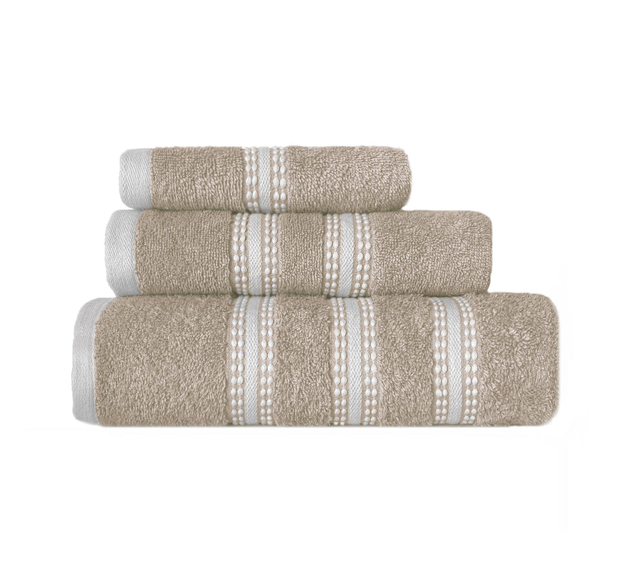 Σετ Πετσέτες 3 Τεμαχιων Μπεζ Promise Nef-Nef Homeware
