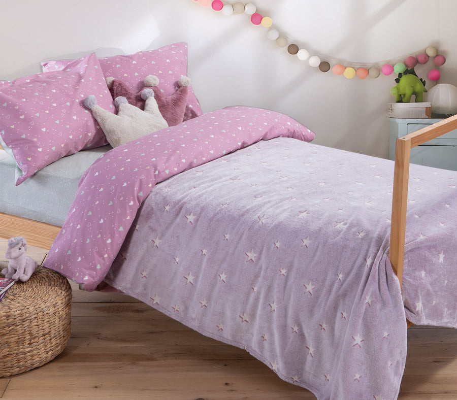 Βρεφική Κουβέρτα Κούνιας Ροζ Interstellar 110X150 Nef-Nef Homeware