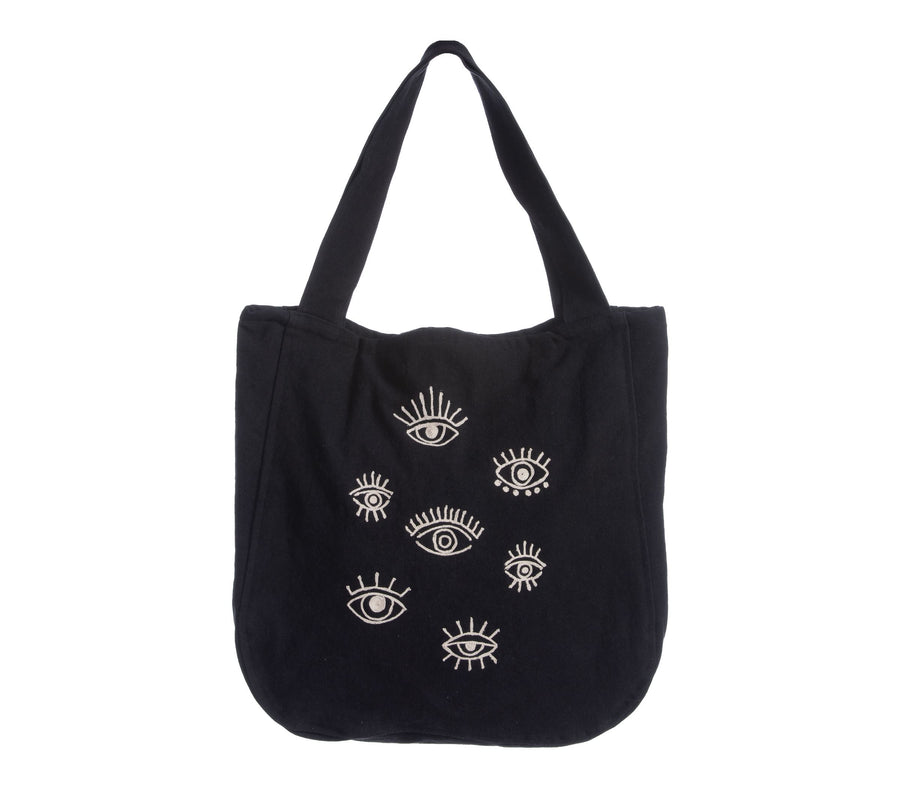 Τσάντα Θαλάσσης Μαύρη Eyes On Me 45X45 Nef-Nef Homeware