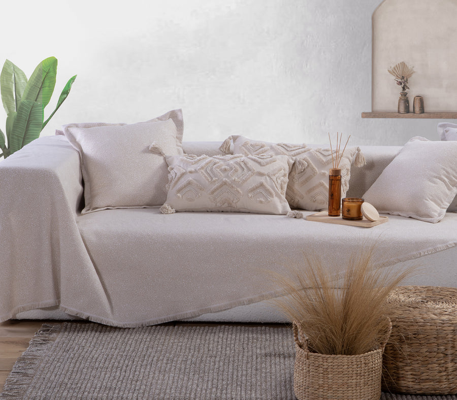 Εκρού Ριχτάρι Τετραθέσιου Καναπέ Aronia 170X350 Nef-Nef Homeware