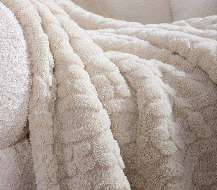 Κουβέρτα Καναπέ Εκρού Πολυεστερική Germain 130X180 Nef-Nef Homeware