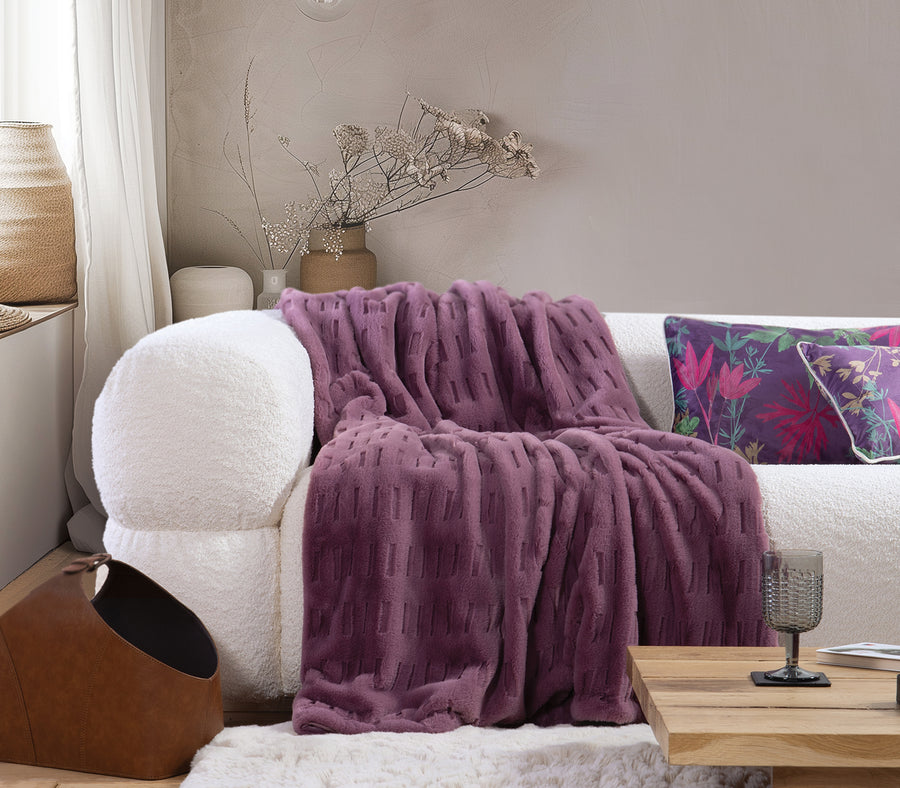 Διακοσμητικό Ριχτάρι Μωβ Vivo 130X180 Nef-Nef Homeware