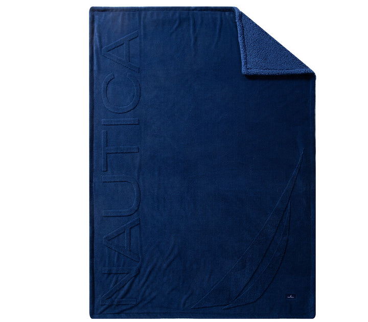 Μπλε Διακοσμητικό Ριχτάρι Πολυθρόνας Nau Coast 130X180 Nef-Nef Homeware