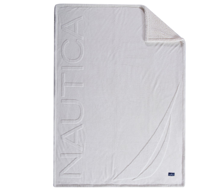 Εκρού Διακοσμητικό Ριχτάρι Πολυθρόνας Nau Coast 130X180 Nef-Nef Homeware