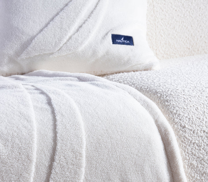 Εκρού Διακοσμητικό Ριχτάρι Πολυθρόνας Nau Coast 130X180 Nef-Nef Homeware