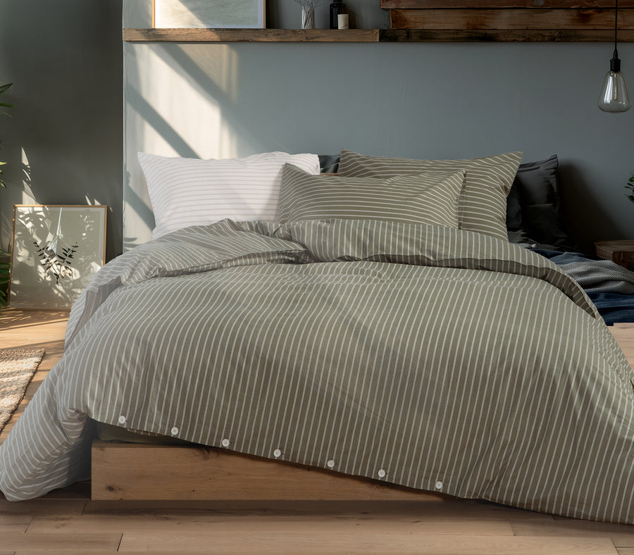 Σετ Σεντόνια Διπλά Πράσινα Nau Coast 200Χ270 Nef-Nef Homeware