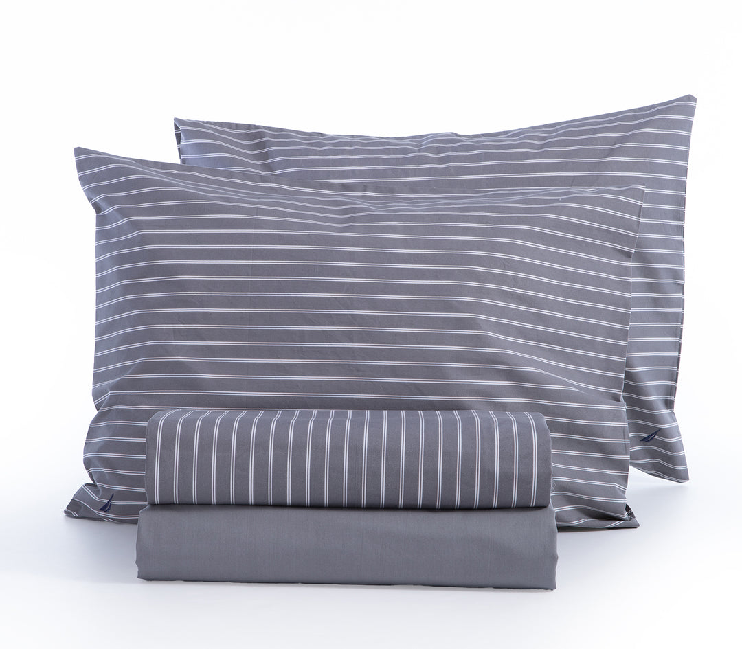 Γκρι Σετ Σεντόνια Υπέρδιπλα Nau Coast 240Χ270 Nef-Nef Homeware