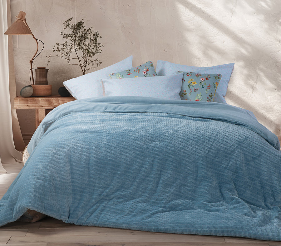 Κουβερτοπάπλωμα Μπλε Υπέρδιπλο Ezra 24 220Χ240 Nef-Nef Homeware