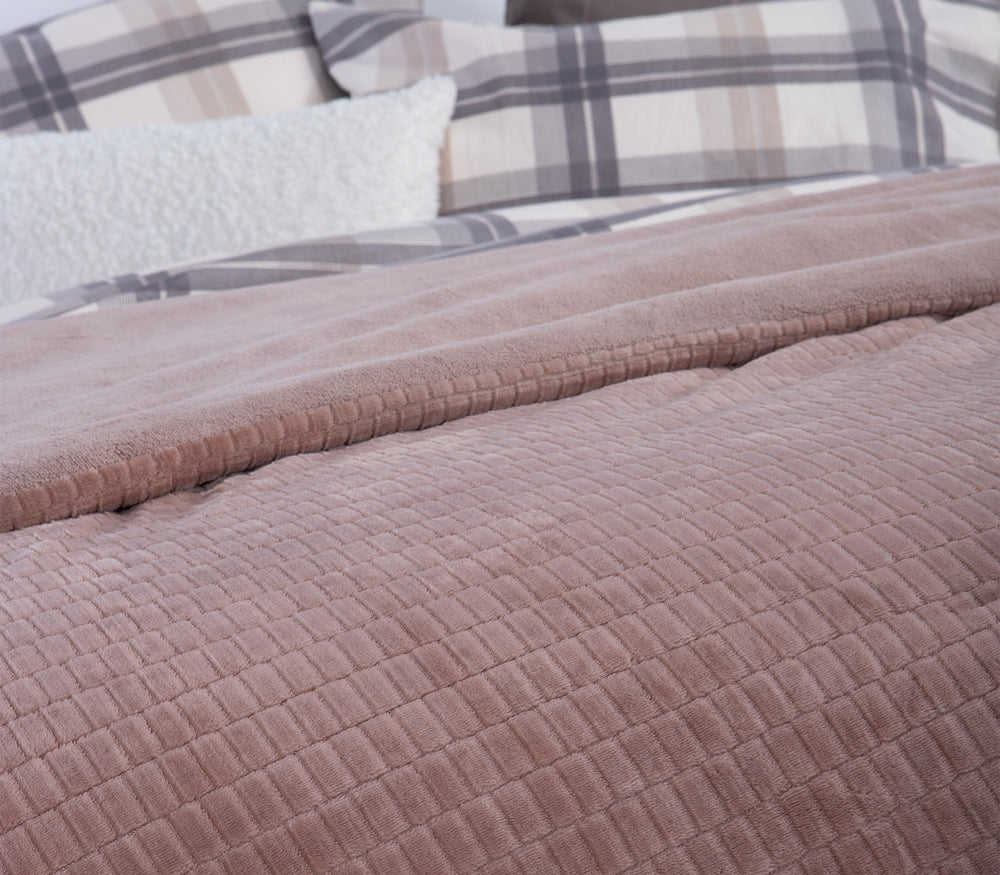 Κουβερτοπάπλωμα Ροζ Υπέρδιπλο Ezra 24 220Χ240  Nef-Nef Homeware