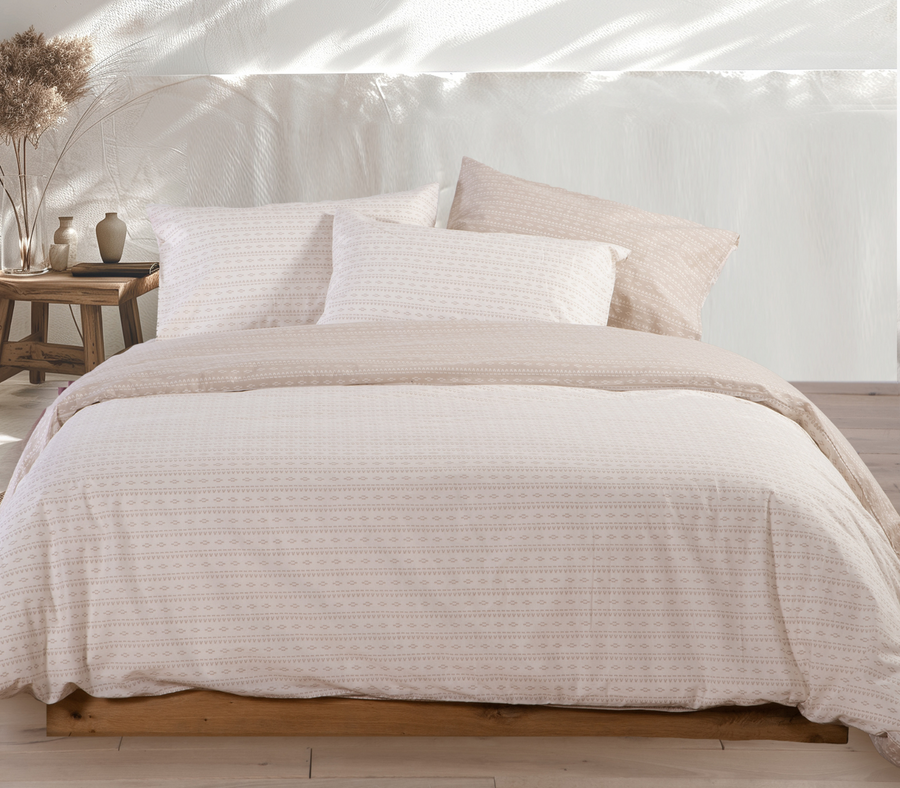 Σετ Σεντόνια Υπέρδιπλα Μπεζ Barsol 240X260 Nef-Nef Homeware