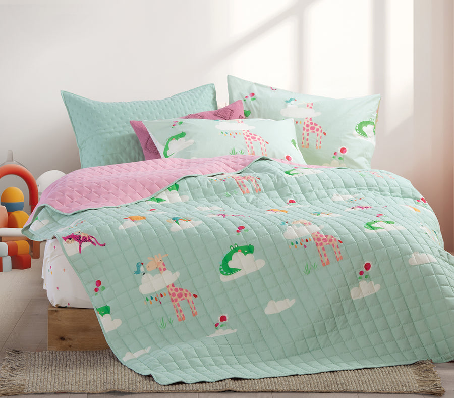 Παιδικό Κουβερλί Μέντα Μονό 180Χ240 Sky Is A Zoo Nef-Nef Homeware