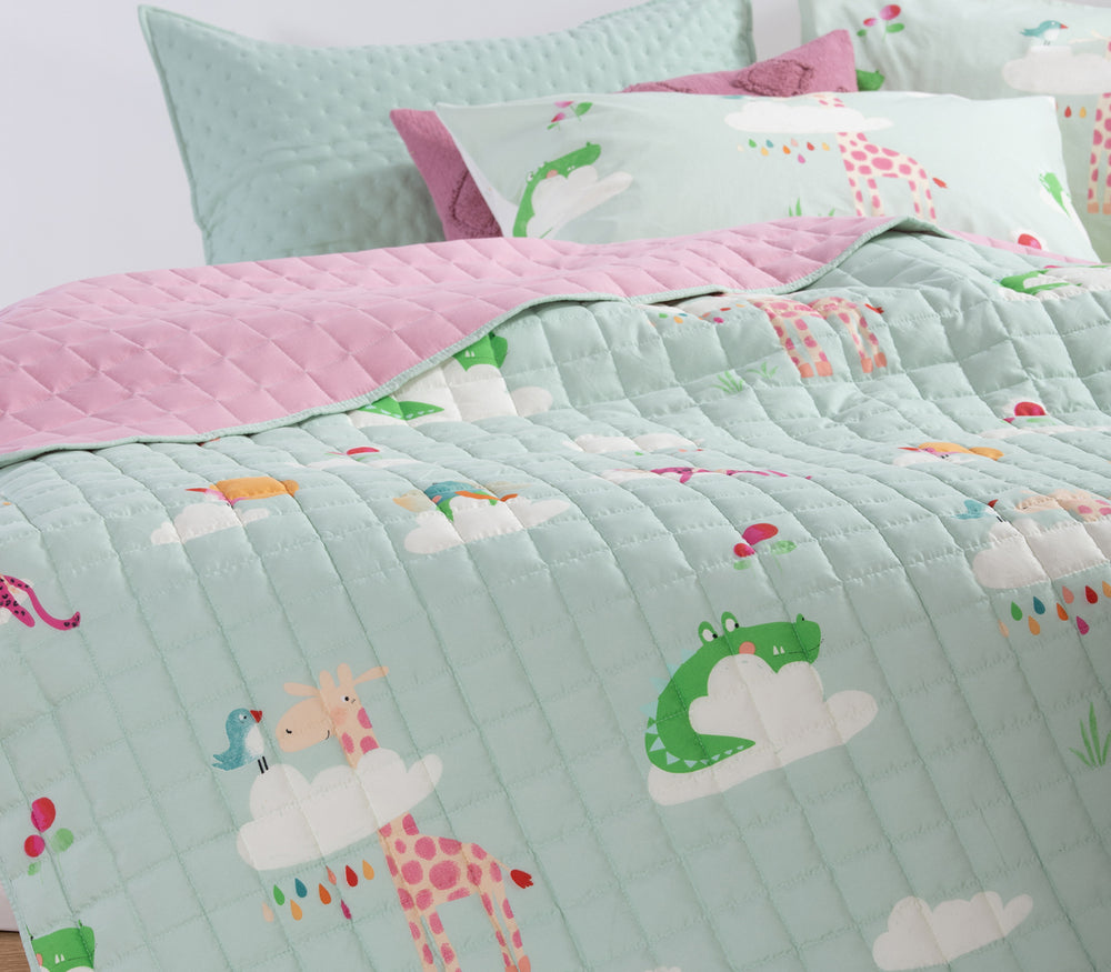 Παιδικό Κουβερλί Μέντα Μονό 180Χ240 Sky Is A Zoo Nef-Nef Homeware