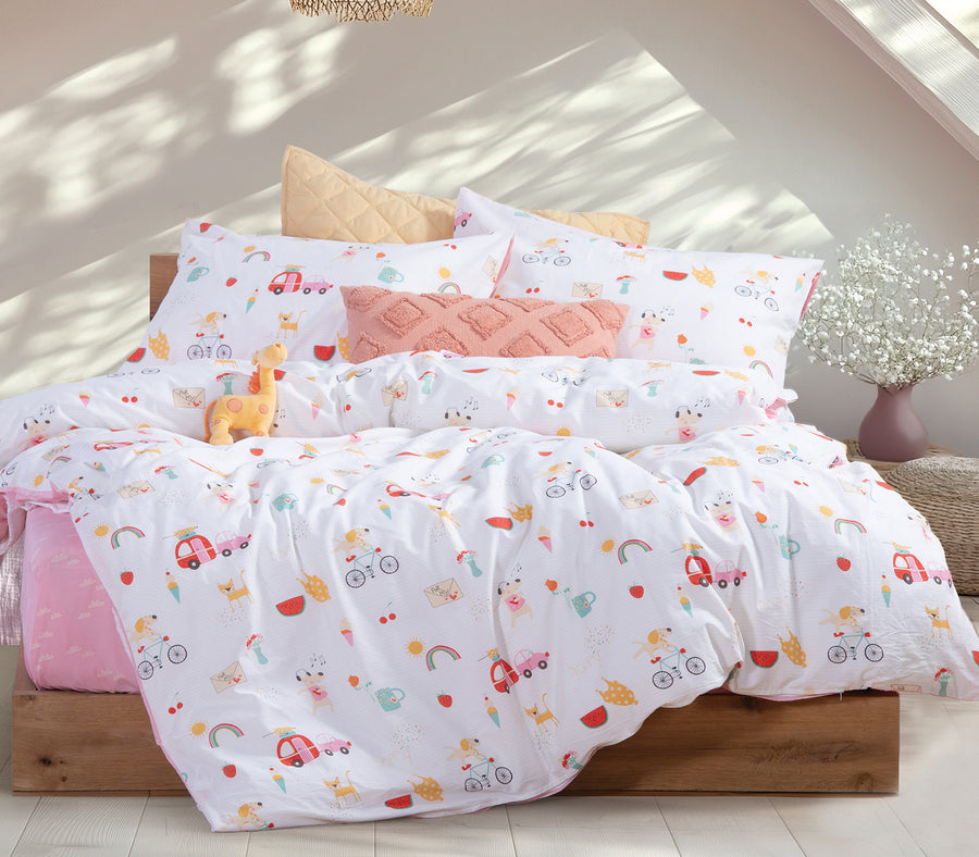 Παιδικά Σετ Σεντόνια Multicolor Μονά Happy Today 170X260 Nef-Nef Homeware