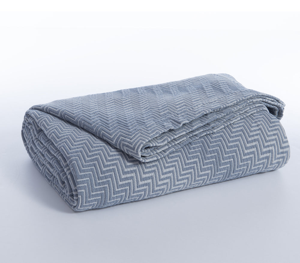 Κουβέρτα Βαμβακερή Μπλε Chevie 230X250 Nef-Nef Homeware