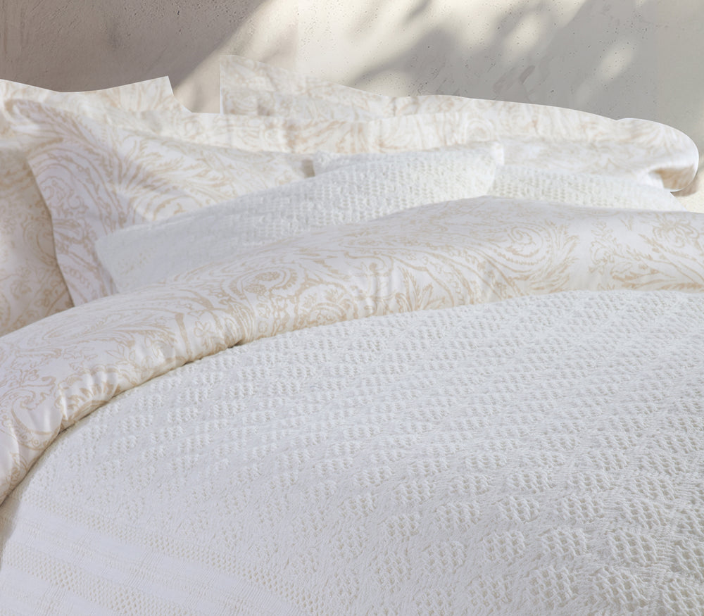 Κουβέρτα Βαμβακερή Εκρού Ventora 230X250  Nef-Nef Homeware