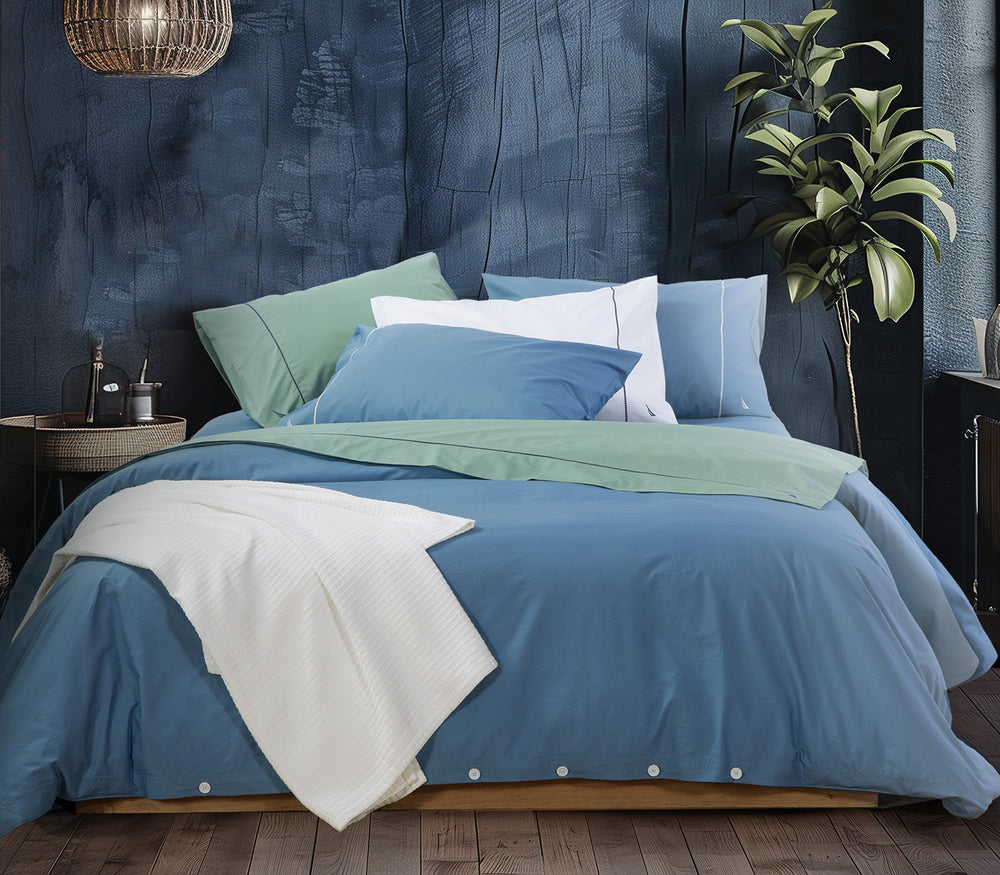 Σετ Σεντόνια Διπλά Γκρι-Nau Wave Solid 200X270 Nef-Nef Homeware