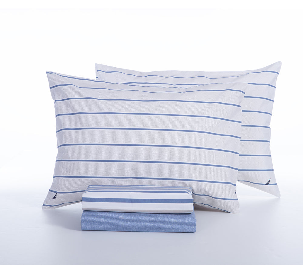 Σετ Σεντόνια  Διπλά Μπλε Nau Ocean 200X270 Nef-Nef Homeware