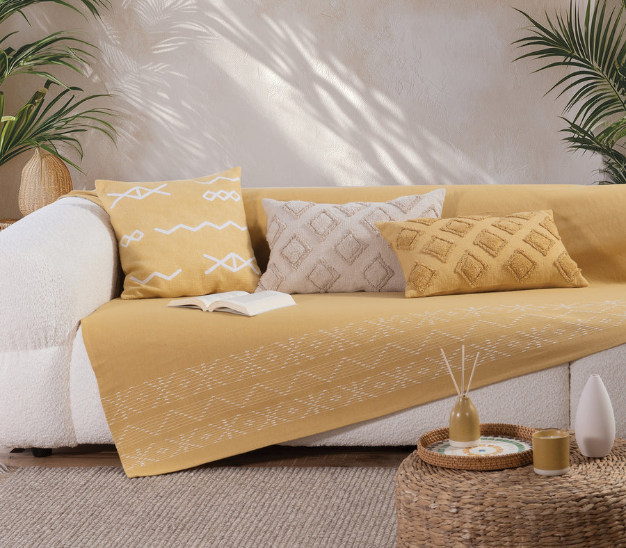 Κίτρινο Ριχτάρι Τριθέσιου Καναπέ Create 180Χ300 Nef-Nef Homeware