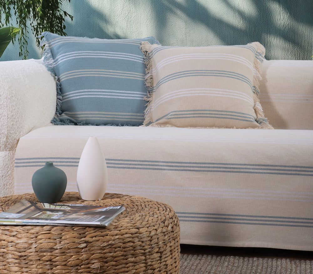 Εκρού Ριχτάρι Τετραθέσιου Καναπέ Spirit Blue 180Χ350 Nef-Nef Homeware