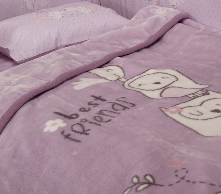 Βρεφική Κουβέρτα Λιλά Αγκαλιάς Best Friends 75X100 Nef-Nef Homeware