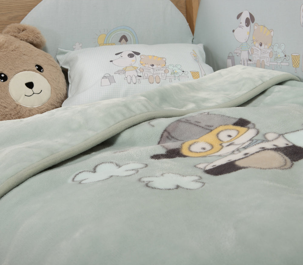 Βρεφική Κουβέρτα Μέντα  Αγκαλιάς In the City 75X100 Nef-Nef Homeware