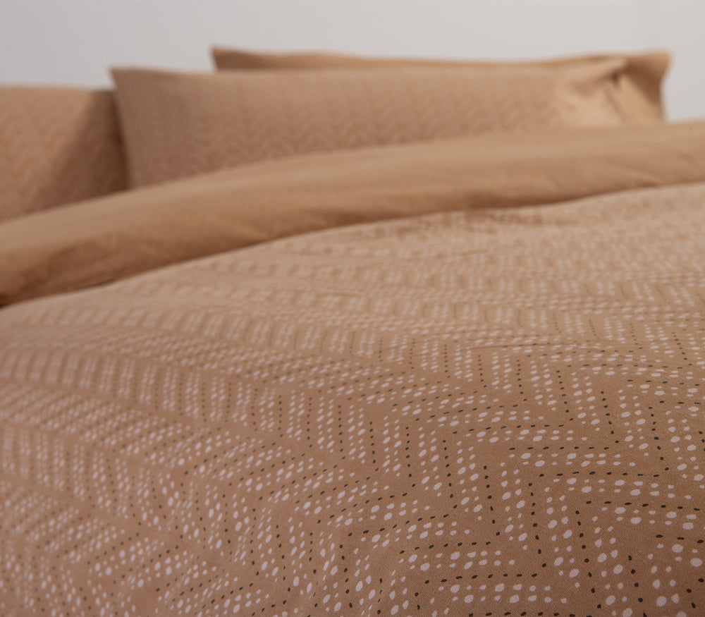 Σετ Σεντόνια Διπλά Καφέ Suspen 200Χ270 Nef-Nef Homeware