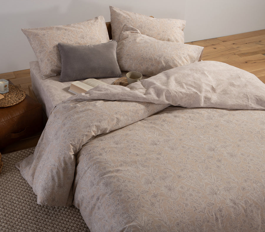 Σετ Σεντόνια Υπέρδιπλα Μπεζ Lucil 240Χ270 Nef-Nef Homeware