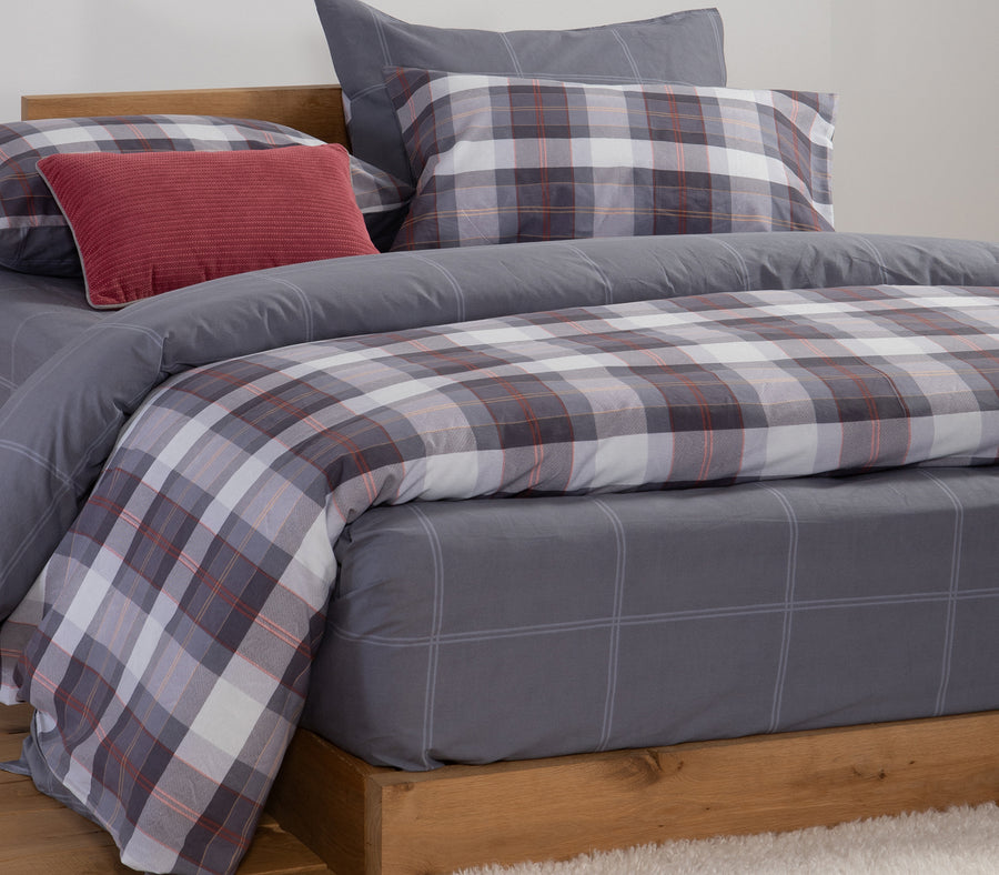 Σετ Σεντόνια Υπέρδιπλα Μπλε Με Λάστιχο Racket Nef-Nef Homeware