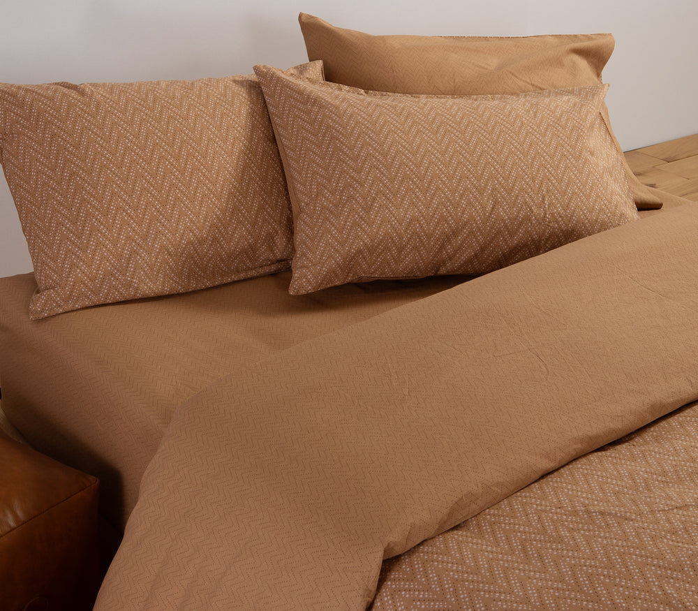 Σετ Σεντόνια Υπέρδιπλα Καφέ Με Λάστιχο Suspen  Nef-Nef Homeware