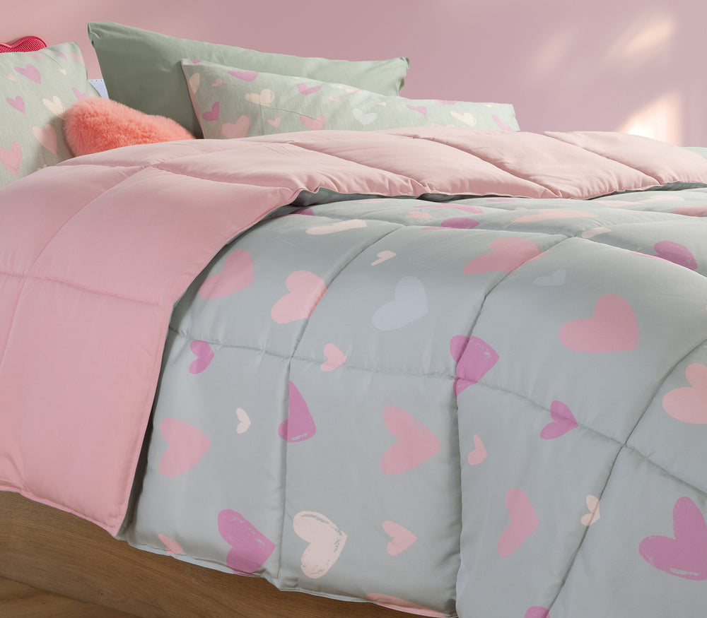 Παιδικό Πάπλωμα Ροζ Hearts Attack Nef-Nef Homeware