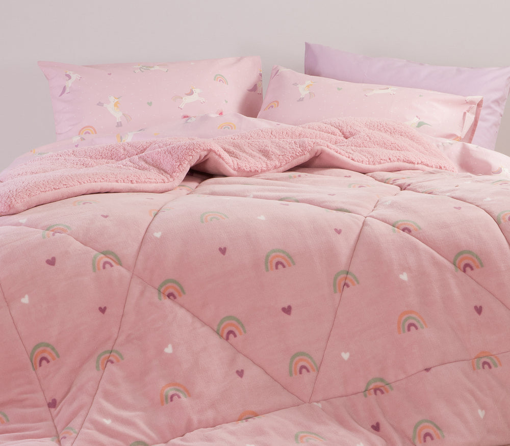 Παιδικό Κουβερτοπάπλωμα Λιλά Unicorns Style Nef-Nef Homeware