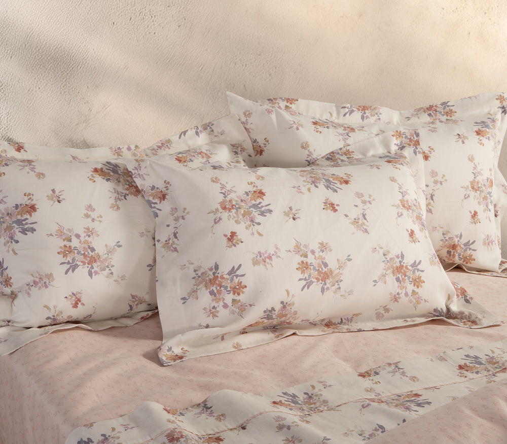 Σετ Σεντόνια Υπέρδιπλα Εκρού/Ροζ Lefebr 240Χ270 Nef-Nef Homeware