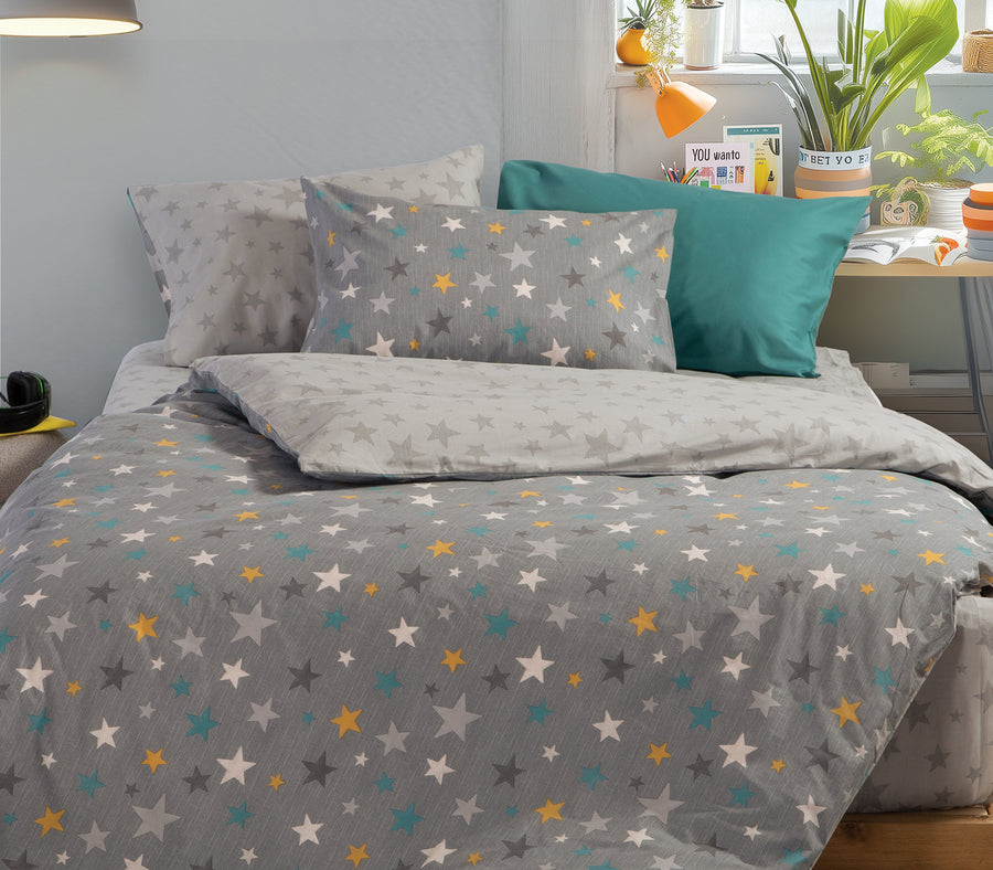 Σετ Παιδικά Σεντόνια Γκρι Stars Above Nef-Nef Homeware