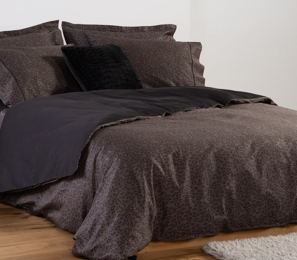 Σετ Σεντόνια Υπέρδιπλα Ανθρακί Leonar 240Χ270 Nef-Nef Homeware