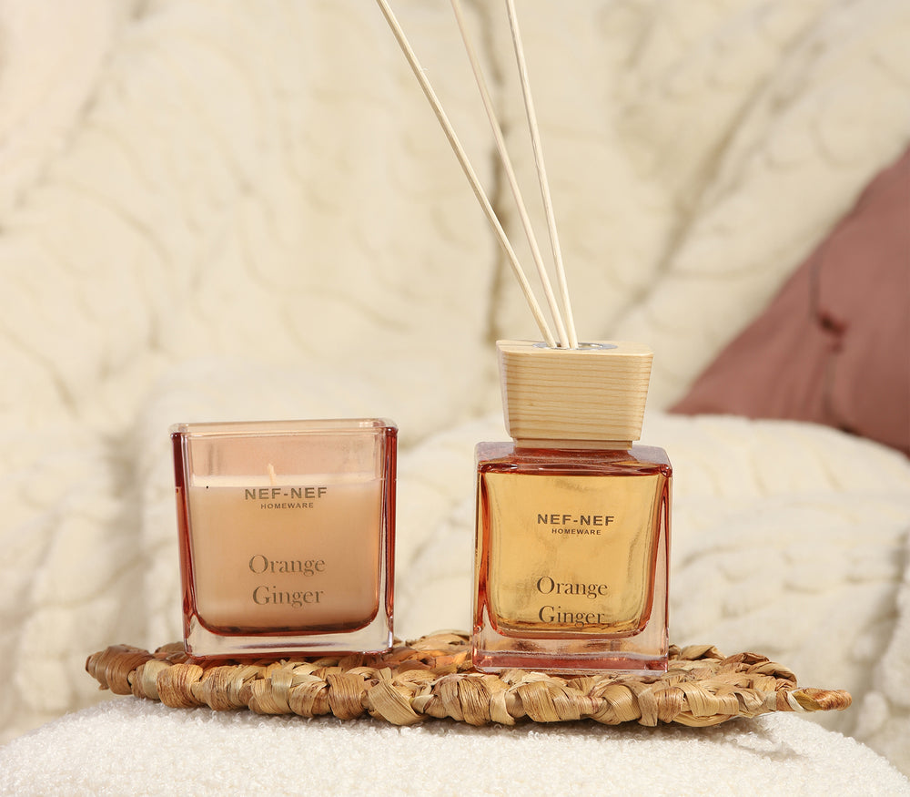 Αρωματικό Χώρου με Στικς Μπορντό Orange Ginger Nef-Nef Homeware