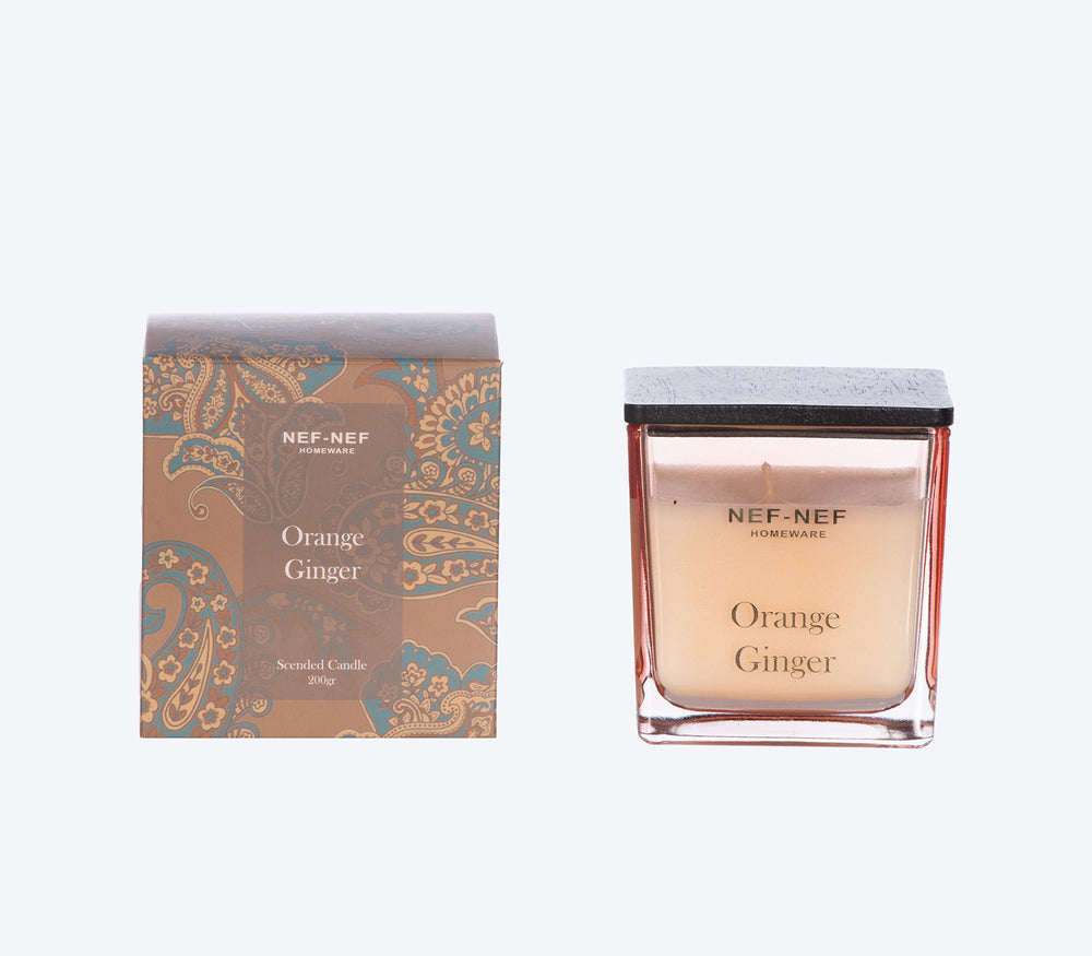 Αρωματικό Κερί Μπορντό Orange Ginger Nef-Nef Homeware