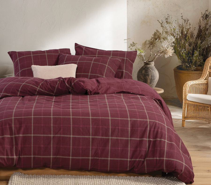 Σετ Σεντόνια Υπέρδιπλα Μπορντό Naiberg 240Χ260 Nef-Nef Homeware