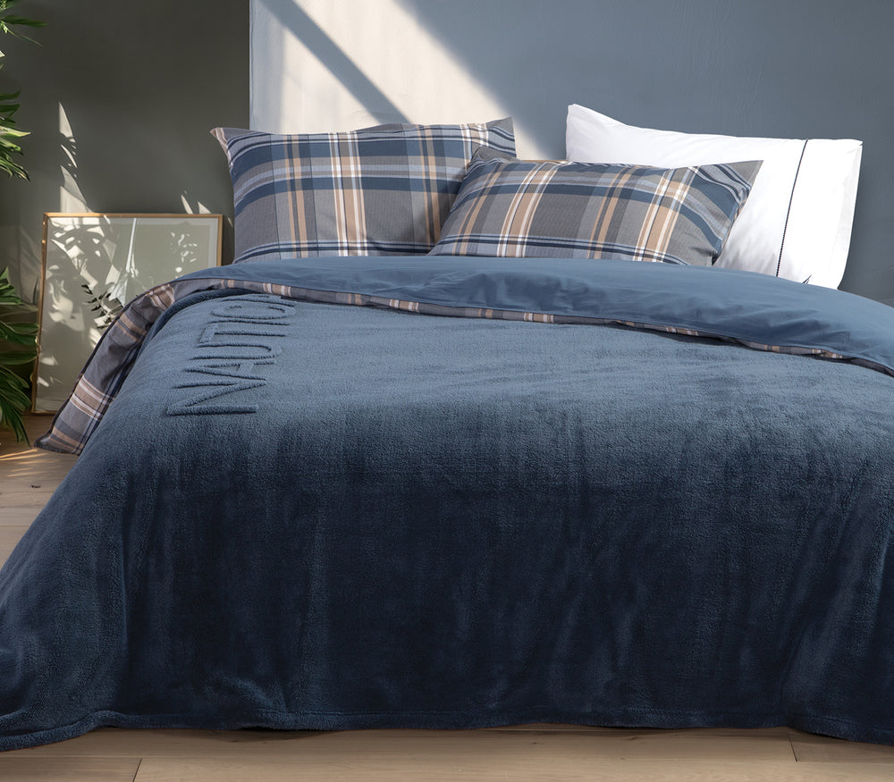 Κουβέρτα Πικέ Μπλε Nau Wave Διπλή 230Χ240 Nef-Nef Homeware