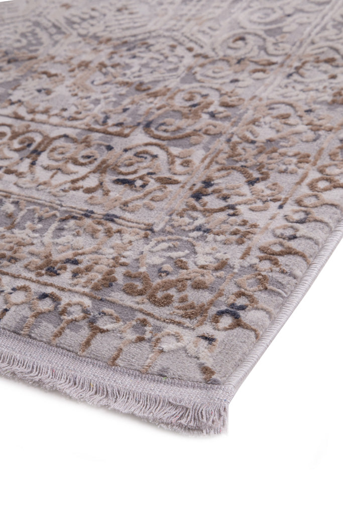 Vintage Χαλί Γκρι-Μπεζ Πολυεστερικό Allure Royal Carpet 1.60X2.30