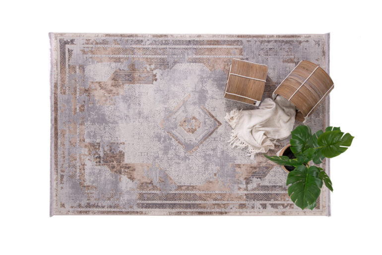 Vintage Χαλί Γκρι-Μπεζ Πολυεστερικό Allure Royal Carpet 2.00X2.90 (17495157)