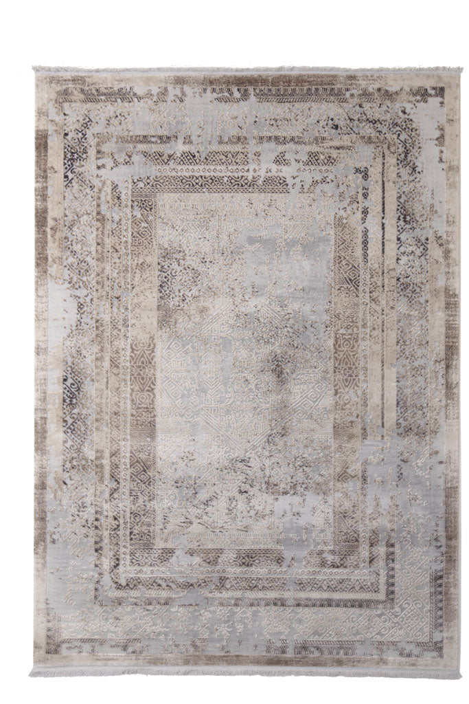 Vintage Χαλί Γκρι-Μπεζ Πολυεστερικό Allure Royal Carpet 1.60X2.30 (17496)