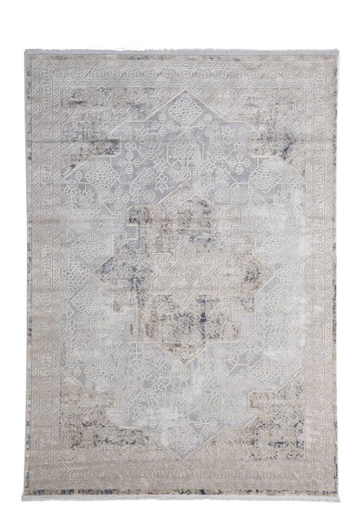 Vintage Χαλί Γκρι-Μπεζ Πολυεστερικό Allure Royal Carpet 1.20Χ1.80 (17519)