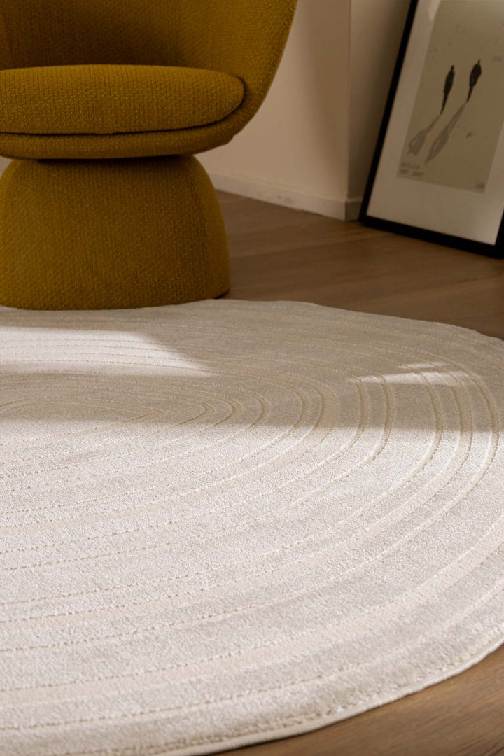 Μοντέρνο Χαλί Εκρού Πολυεστερικό Organic Shape Royal Carpet 1.60X2.30