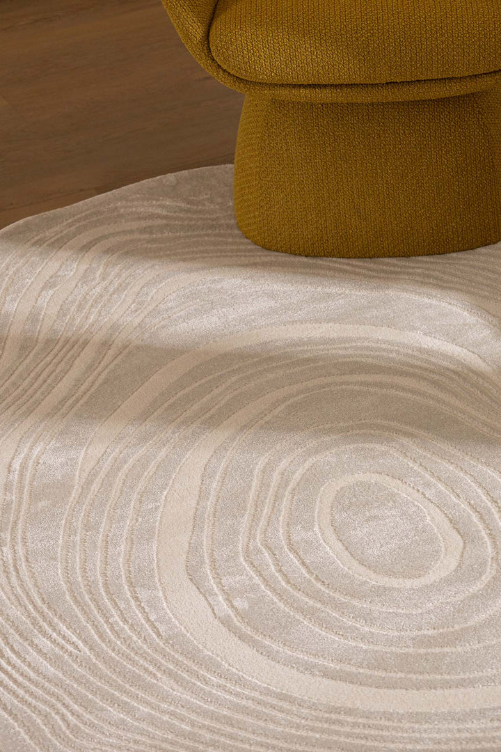 Μοντέρνο Χαλί Εκρού Πολυεστερικό Organic Shape Royal Carpet 1.60X2.30