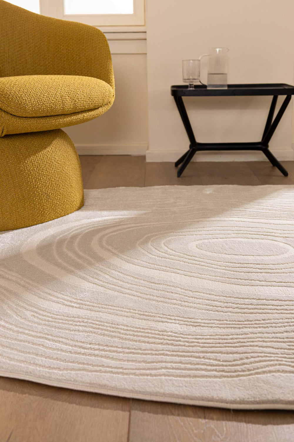 Μοντέρνο Χαλί Εκρού Πολυεστερικό Organic Shape Royal Carpet 1.60X2.30