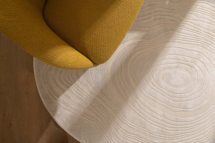 Μοντέρνο Χαλί Εκρού Πολυεστερικό Organic Shape Royal Carpet 1.60X2.30