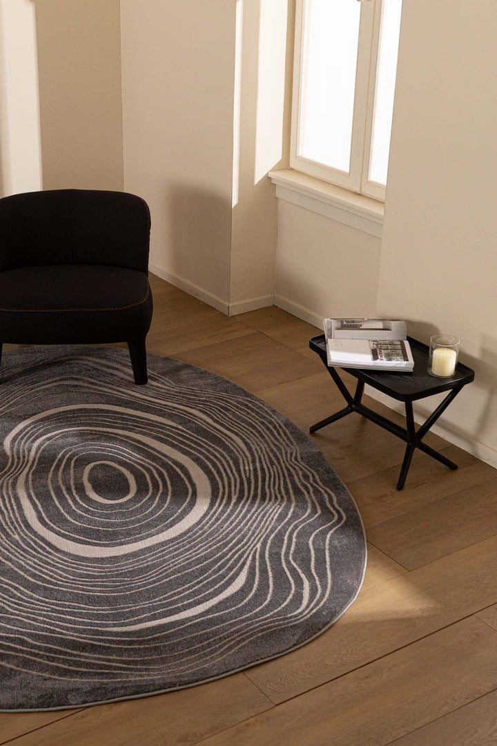 Μοντέρνο Χαλί  Γκρι Πολυεστερικό Organic Shape Royal Carpet 1.60X2.30